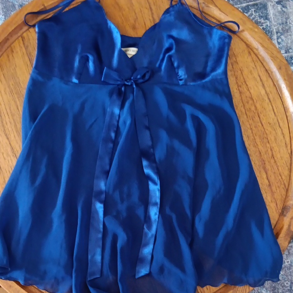 Victoria's Secret Royal Blue Satin Top